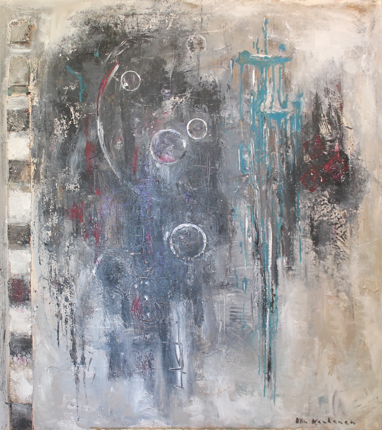 Ulla Kauhanen maalauksia, ullakauhanen.fi, karoliinakauhanen.com, Bubbles