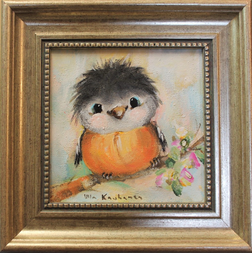 Mä oksalla ylimmällä, osta kotimaista taidetta edullisesti Ulla Kauhanen, ullakauhanen.fi.JPG