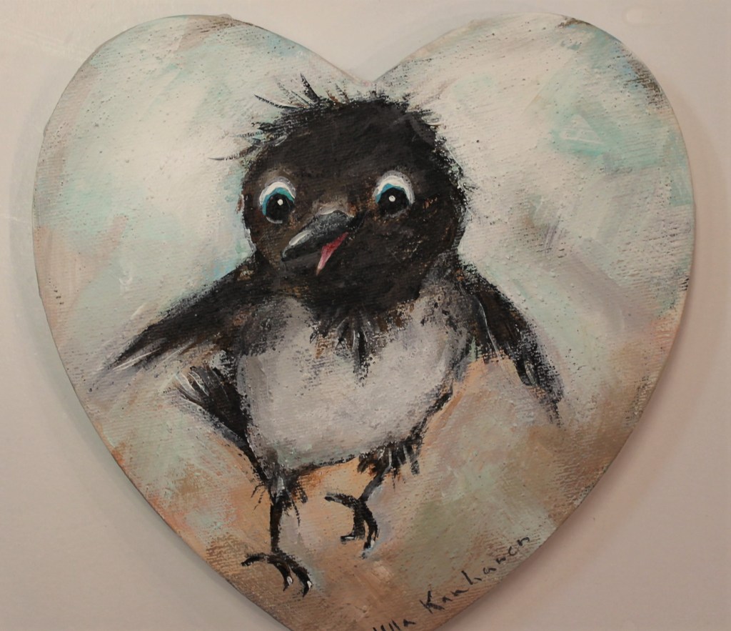 Väsynyt mutta onnellinen, osta kotimaista taidetta edullisesti Ulla Kauhanen, ullakauhanen.fi.JPG