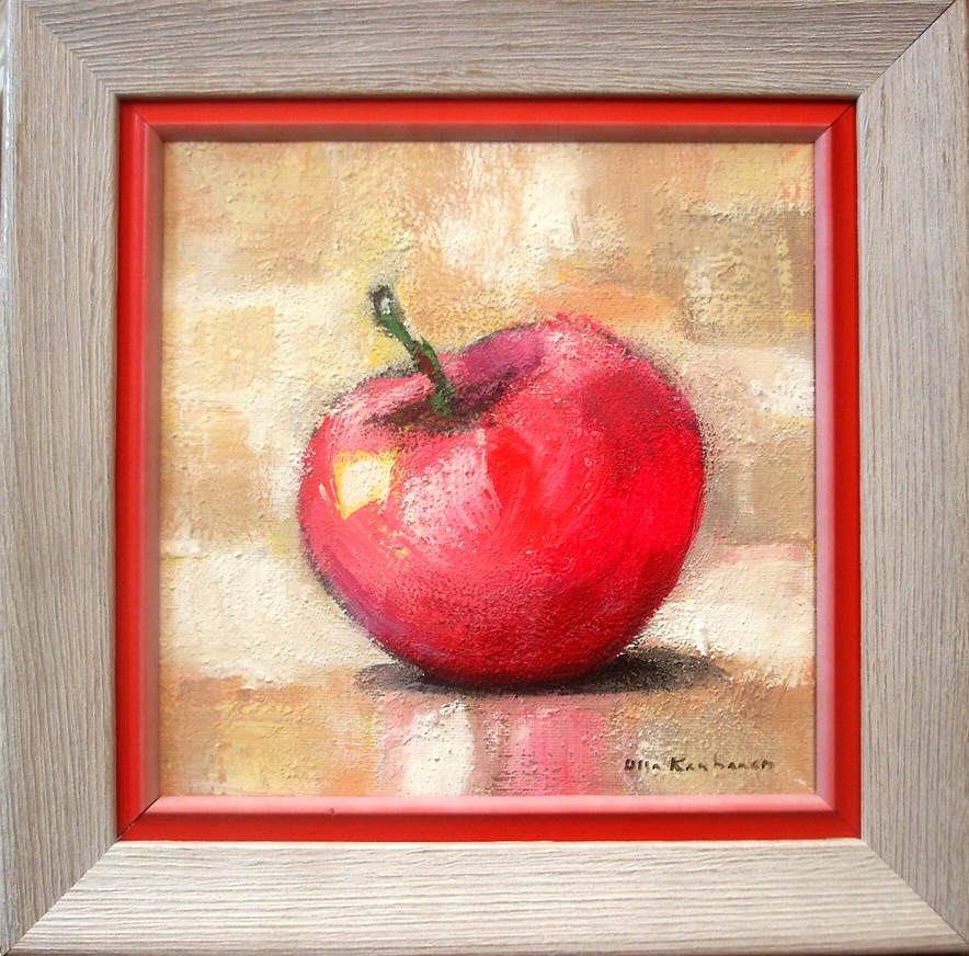 Kirsikka, 320,- tai 32,-kk (20x20cm) Taulu sisältää kehyksen! Osta kotimaista taidetta edullisesti Ulla Kauhanen, lahjaideoita, lahja valmistuvalle, syntymäpäivälahja, taulu lahjaksi, ullakauhanen.fi